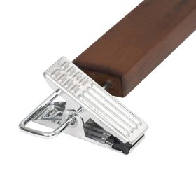Walnut Finish Solid Wood Pant & Skirt Hangers, 36 Pack