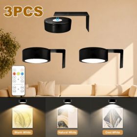 Picture Lights For Wall, Battery Powered Magnetic Lights With 3 Lighting Color Dimmable Timer Art,Poster,Gallery,Painting Display,Photos,Frame,Wa (Option: 3pcs)