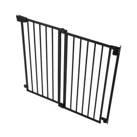 Baby Gate for Stairs, 28-43 in Adjustable Width, 30 in High Dog Gate, No Bottom Bar, One-Handed Operation (Default: Default)