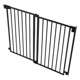 Baby Gate for Stairs, 31-48 in Adjustable Width, 30 in High Dog Gate, No Bottom Bar, One-Handed Operation (Default: Default)